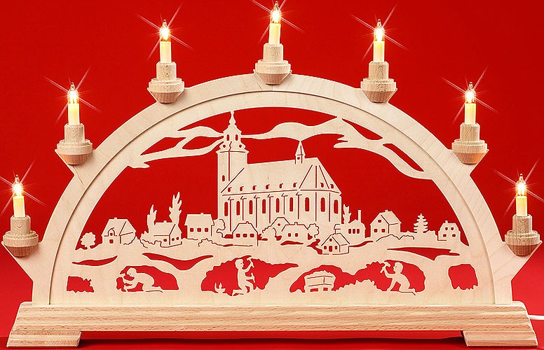 Taulin elektr. Schwibbogen Schneeberger Kirche 55cm