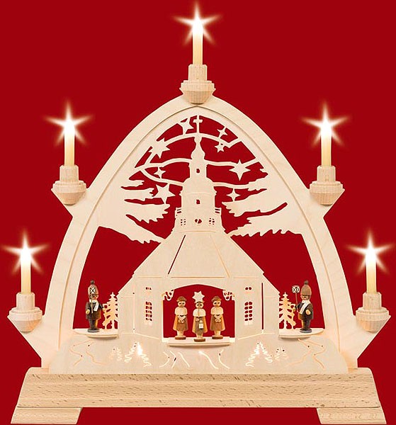 Taulin Kleine gotische Bögen Seiffener Kirche, Kurrende und Laternenkinder