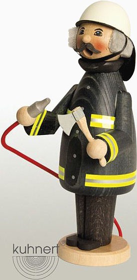 Drechslerei Kuhnert Räuchermann Feuerwehrmann