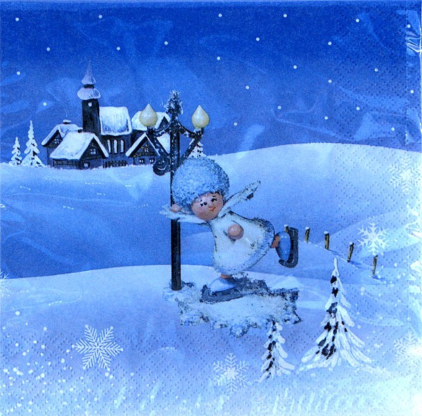 Drechslerei Kuhnert Schneeflöckchen Servietten 