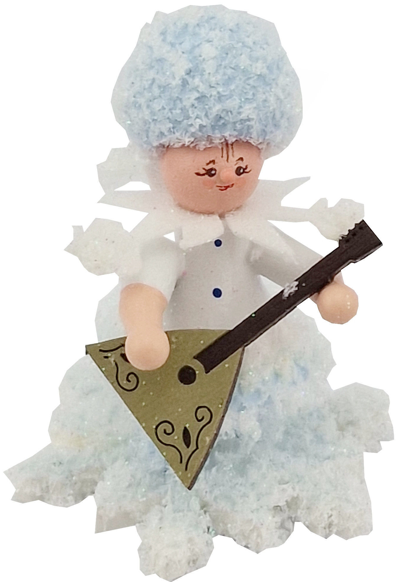 Drechslerei Kuhnert Schneeflöckchen mit Balalaika