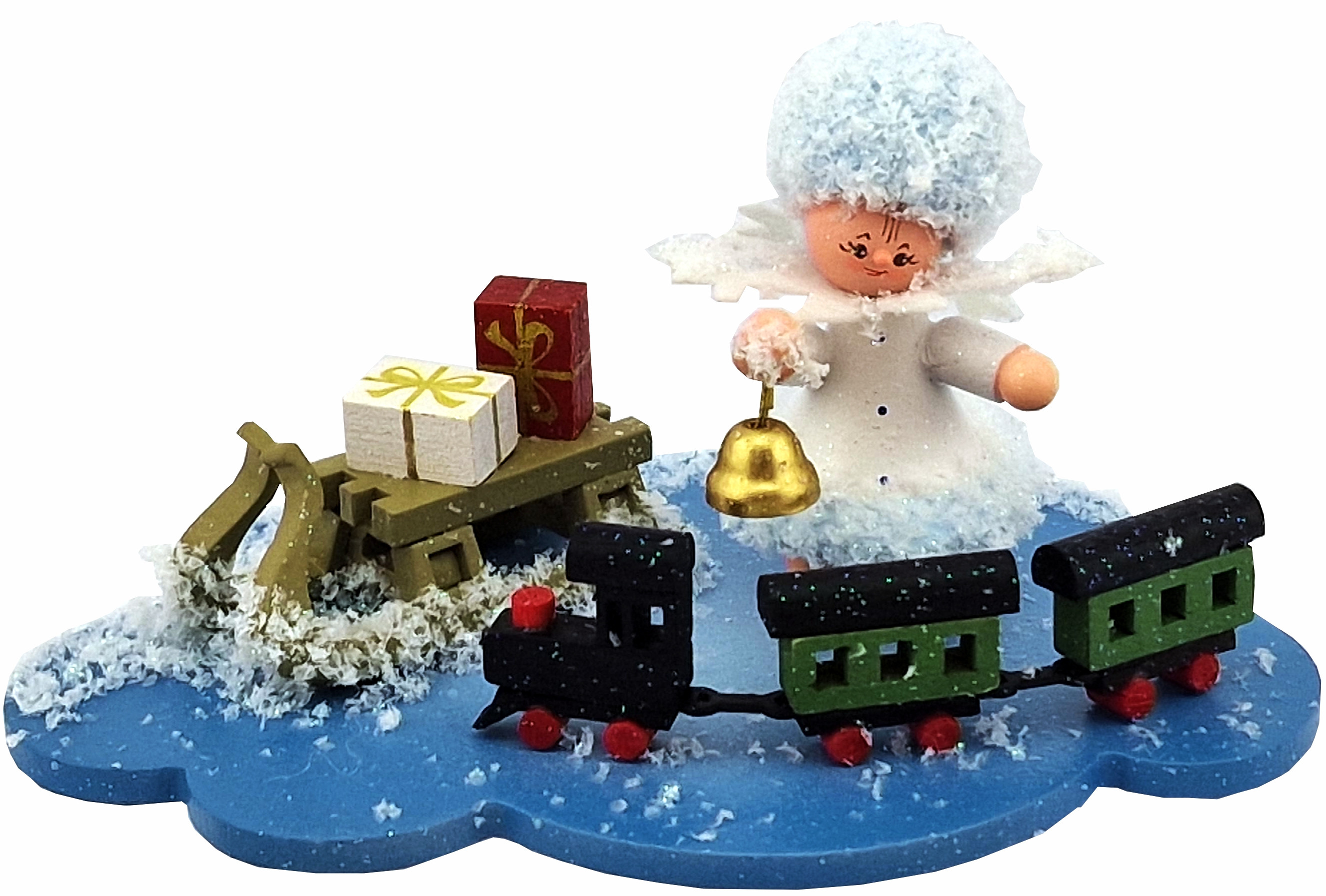 Drechslerei Kuhnert Schneeflöckchen mit Eisenbahn