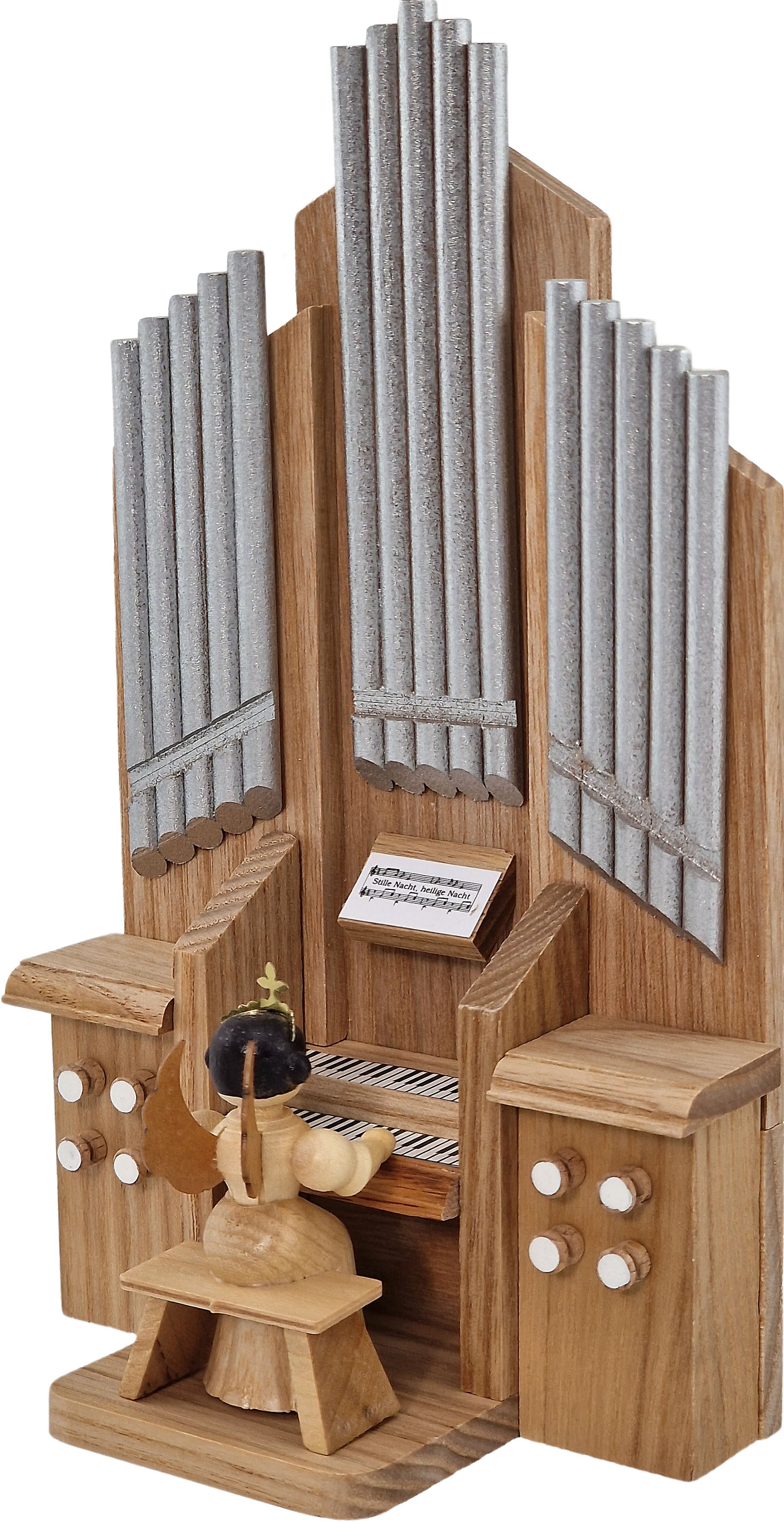 Drechslerei Kuhnert Konzertengel an Orgel, natur, klein