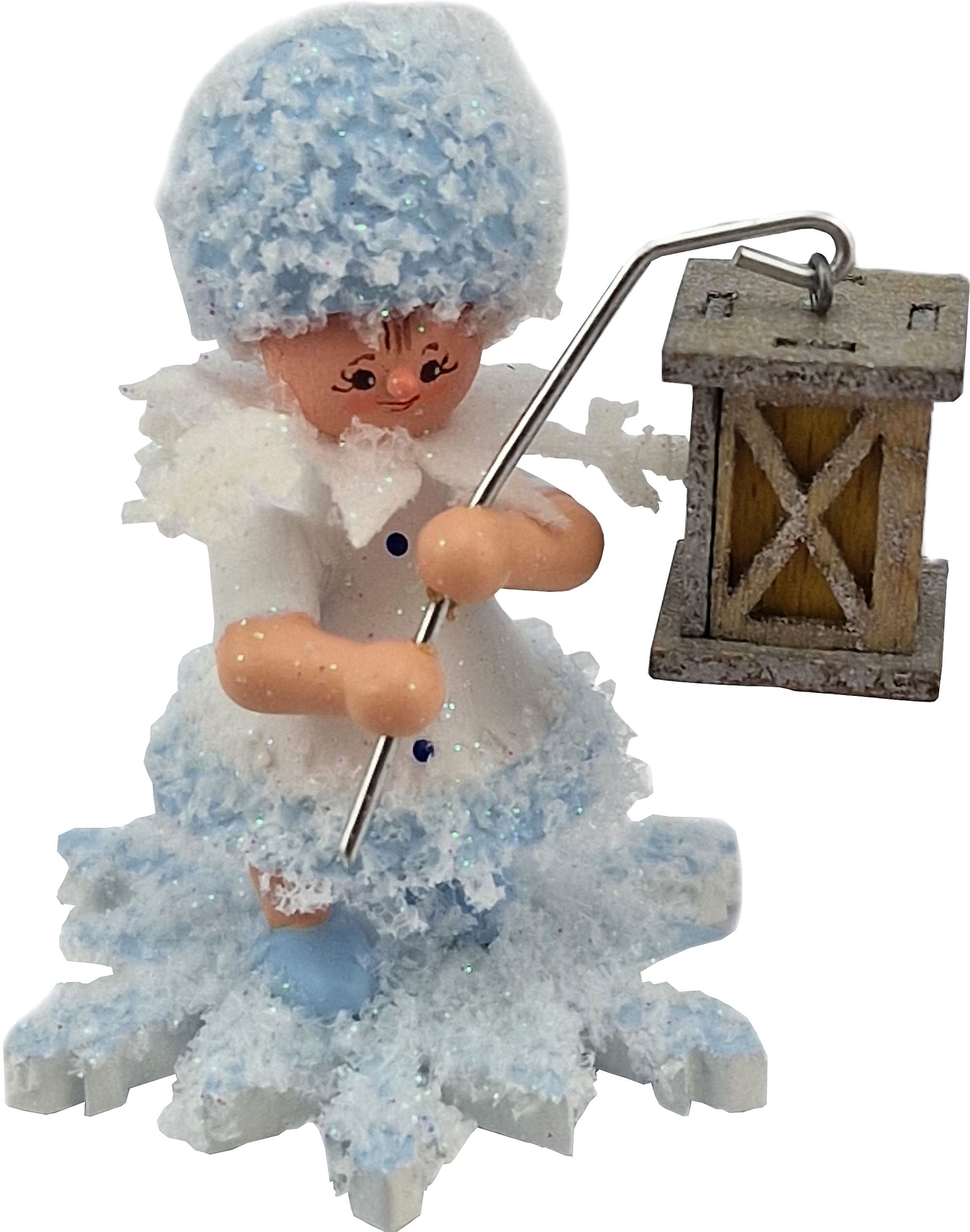 Drechslerei Kuhnert Schneeflöckchen mit Laterne