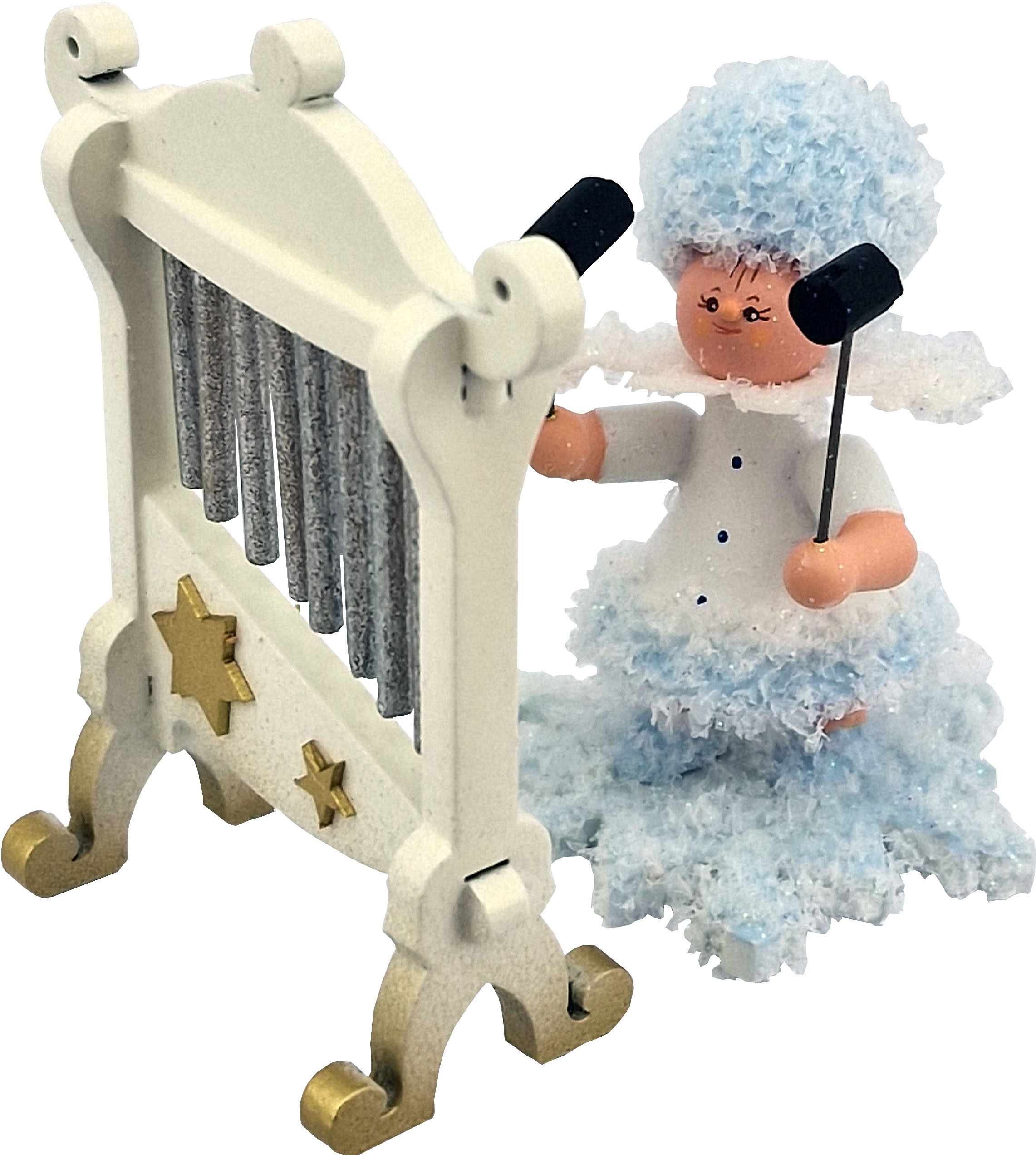 Drechslerei Kuhnert Schneeflöckchen mit Glockenspiel