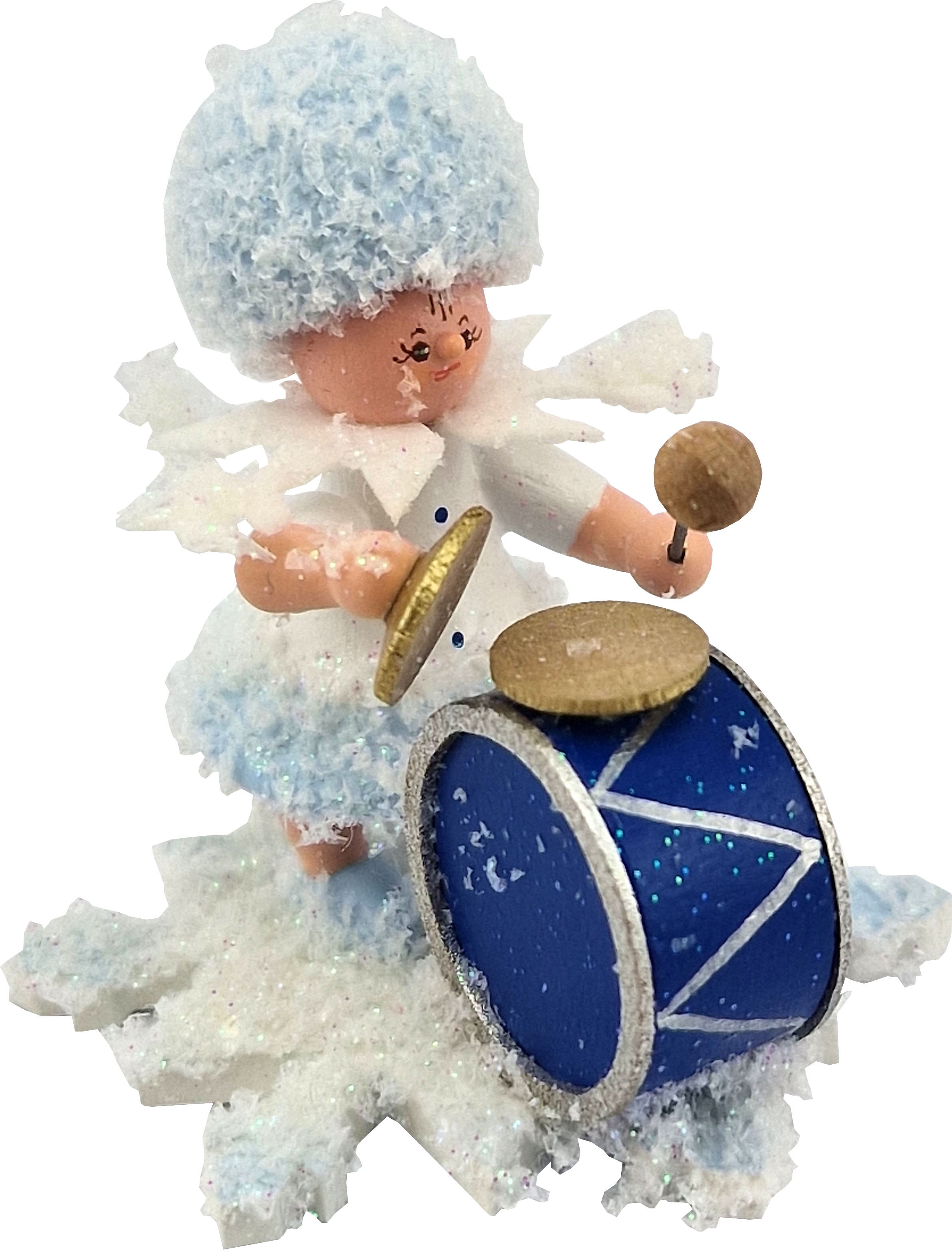Drechslerei Kuhnert Schneeflöckchen mit Basstrommel