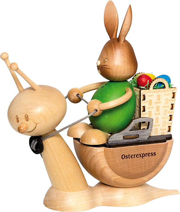 Drechslerei Kuhnert Osterexpress Stupsi mit Sunny