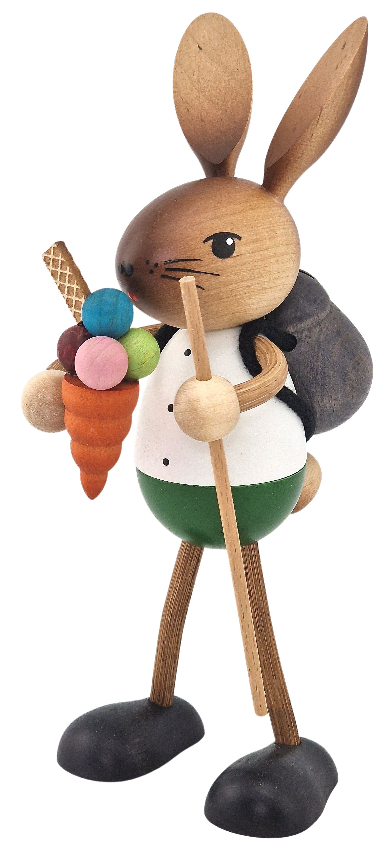 Drechslerei Kuhnert Hase mit Eis und Rucksack