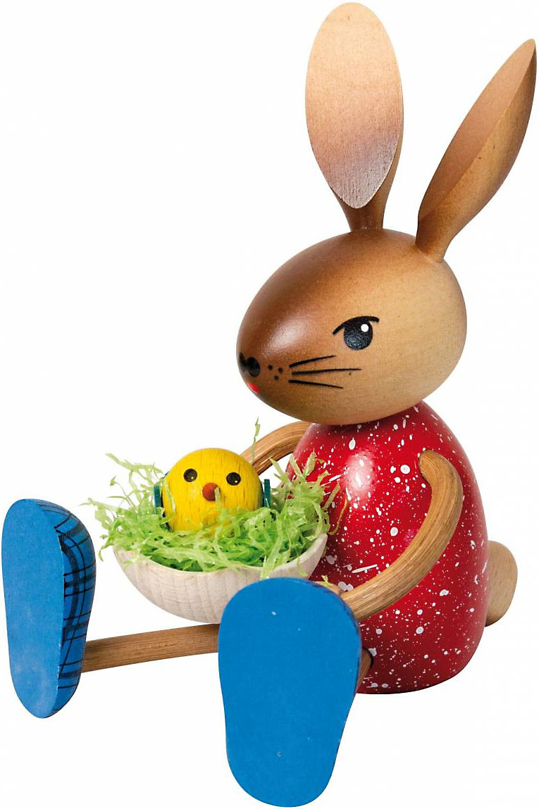 Drechslerei Kuhnert Hasenmädchen mit Küken