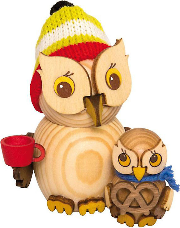 Drechslerei Kuhnert Mini-Eule Weihnachtsmarktbesuch