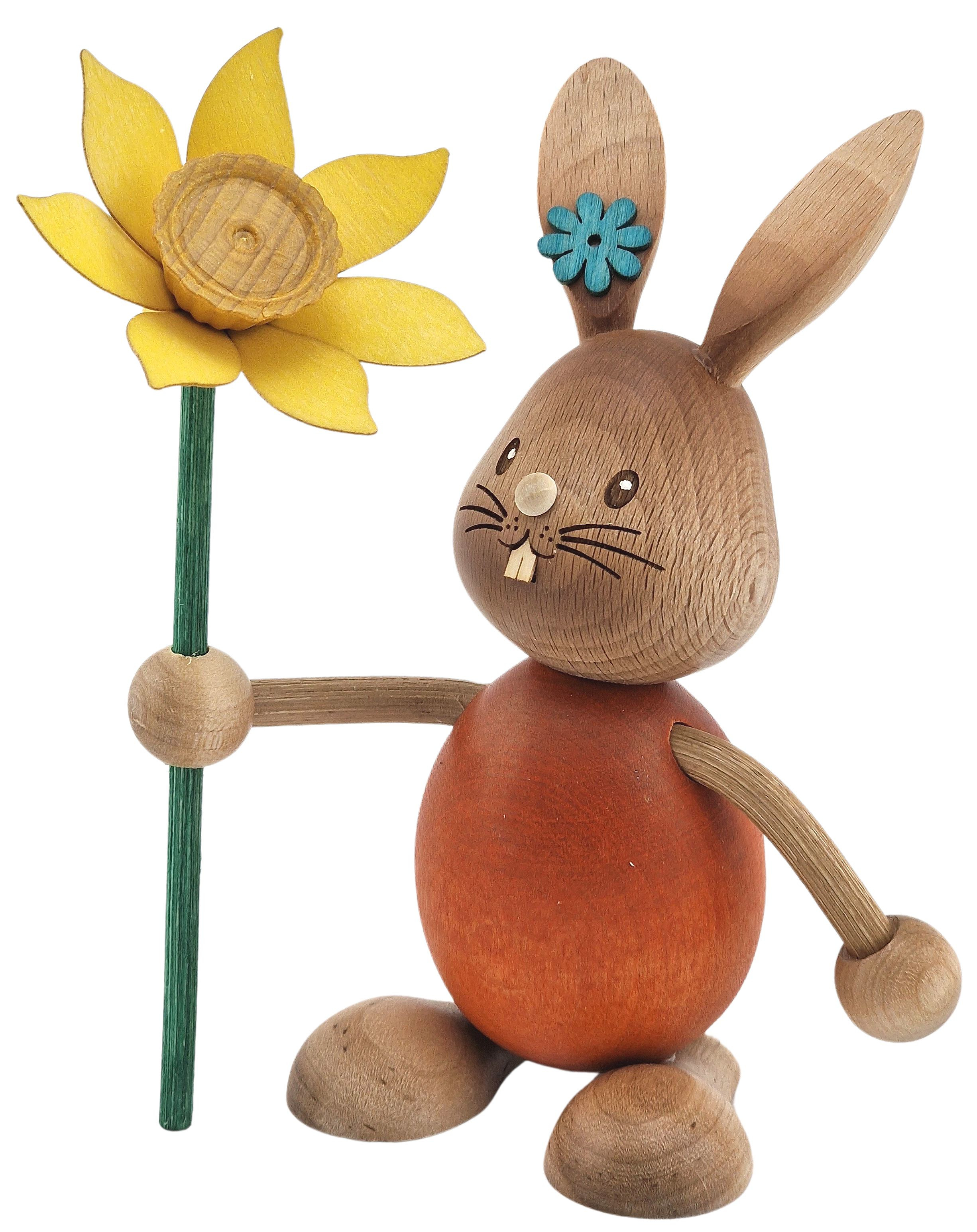 Drechslerei Kuhnert Stupsi Hase mit Blume