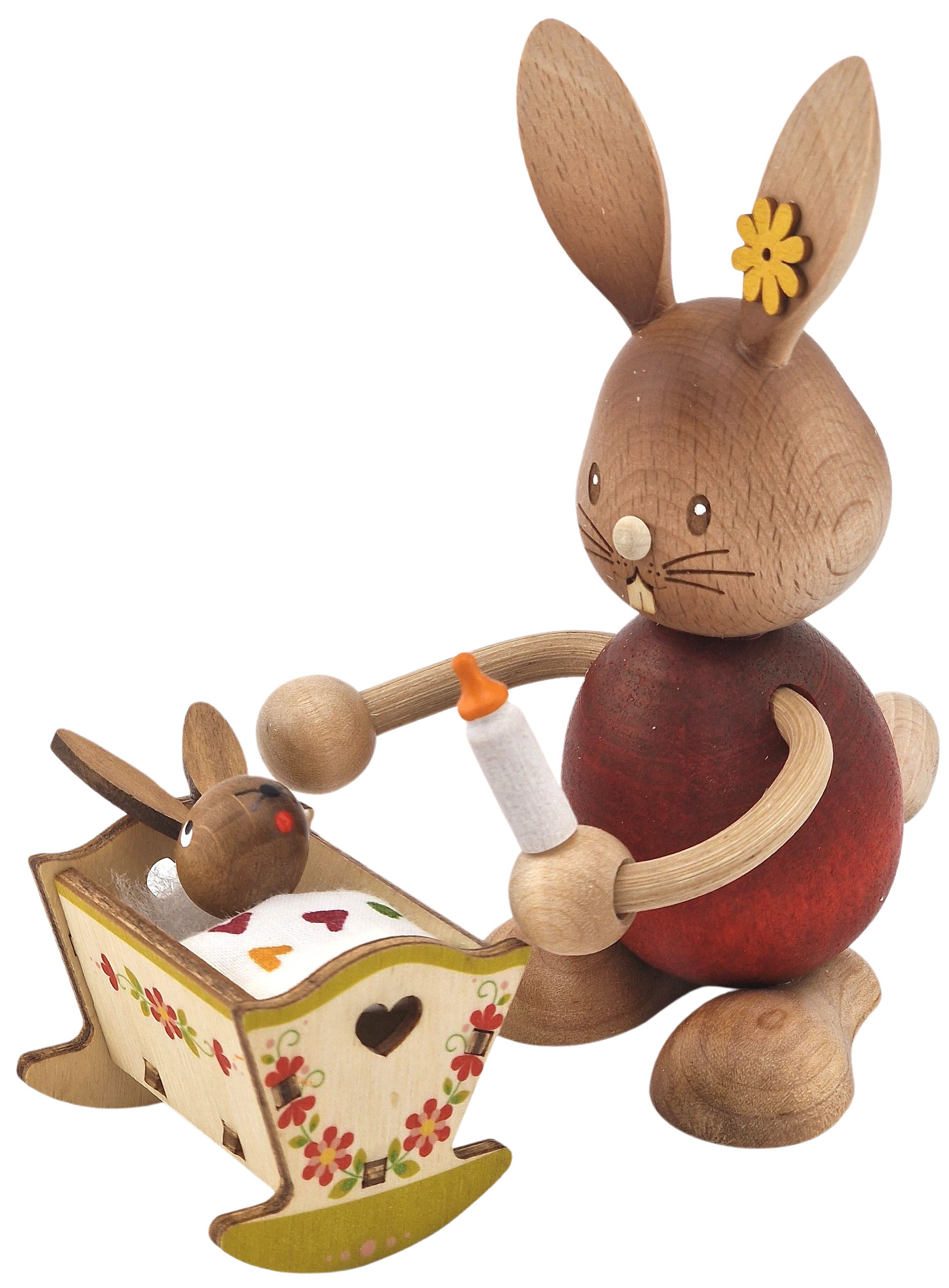 Drechslerei Kuhnert Stupsi Hase mit Wiege