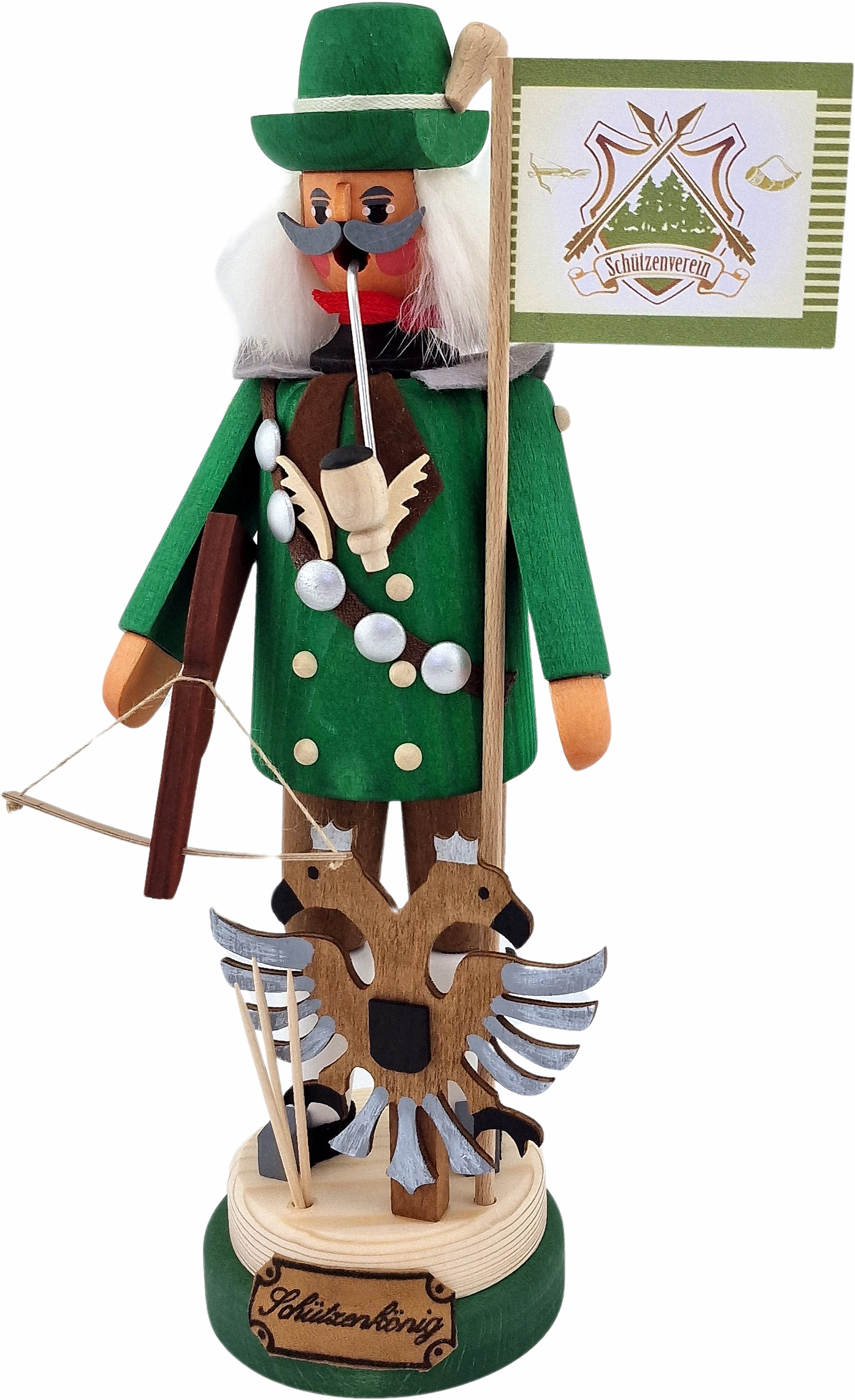 Karl Werner Räuchermann Schützenkönig - grün