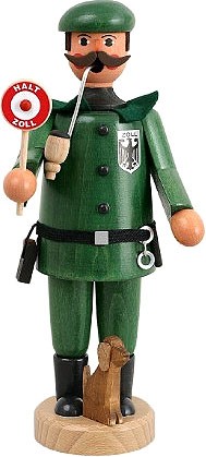 Karl Werner Räuchermann Zöllner mit Hund, grün für 75,00