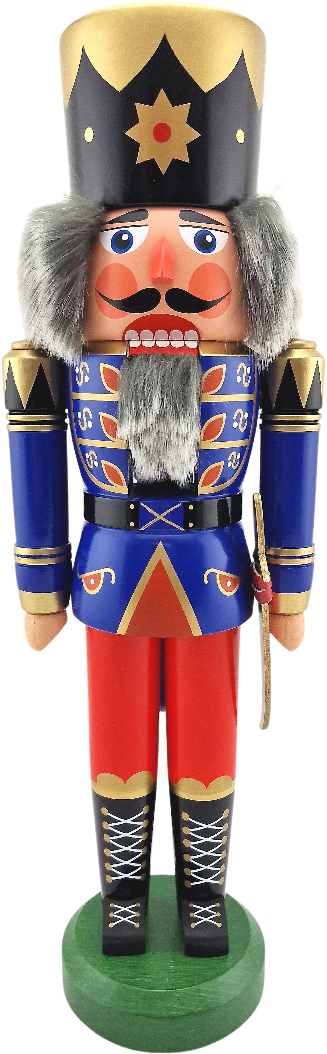 HoDreWa Legler Nussknacker König, blau, 46 cm