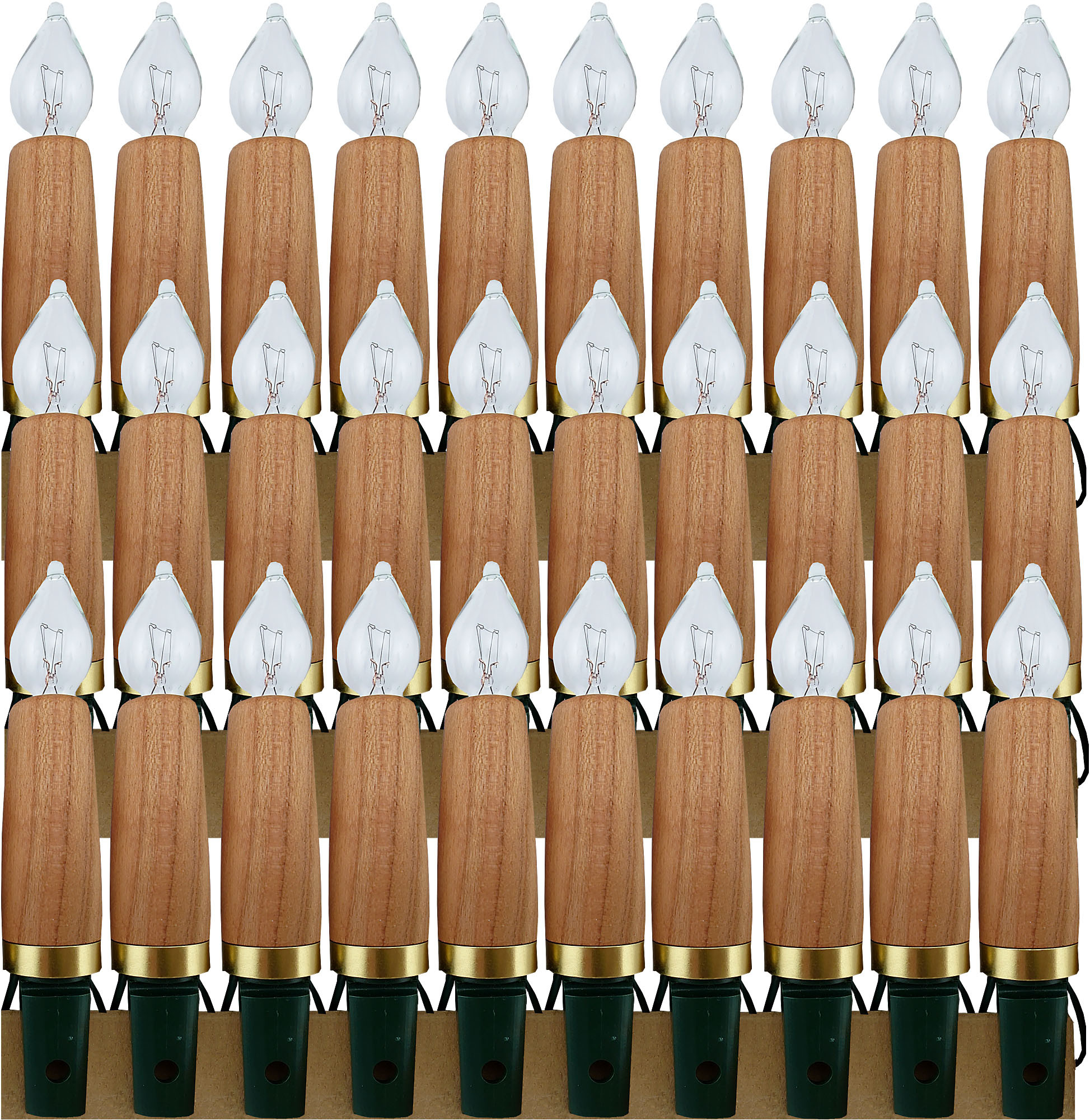 NARVA Lichterkette mit Holzschaft Kirsche gedämpft, 30tlg für 288,95