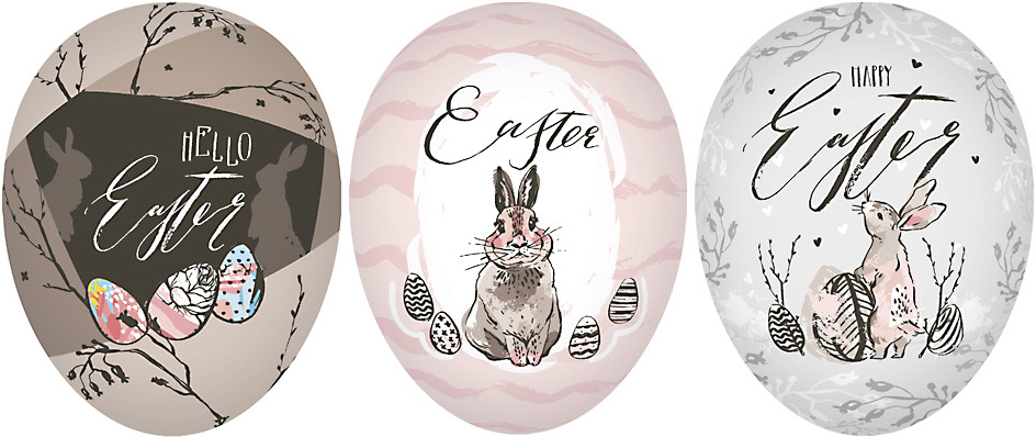 Nestler Ostereier 3er Set - Happy Easter II