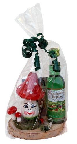 Geschenkset Räucherpilz mit Lauterbacher Tropfen