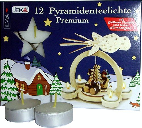 12 Pyramidenteelichte 12 Pyramidenteelichte