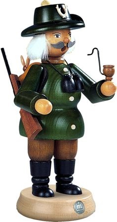 Kleinkunst Müller Räuchermann Förster, grün, groß