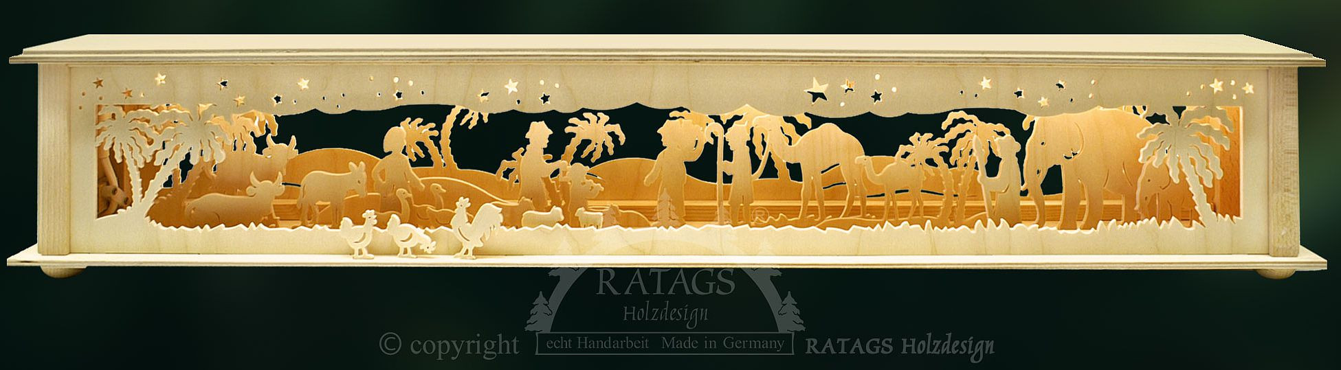 Ratags Raumleuchte Krippe mit Hirten, groß