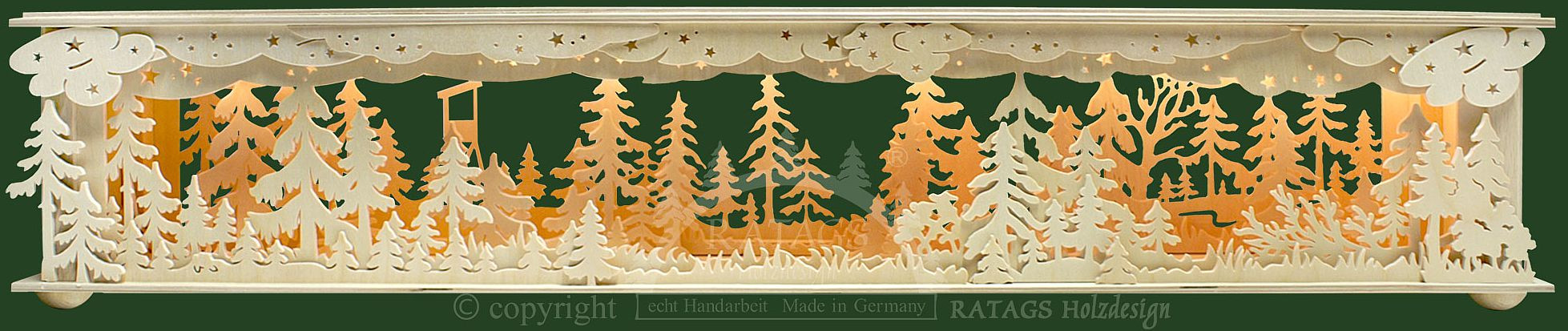 Ratags Holzdesign Raumleuchte Wald mit Hochsitz, groß
