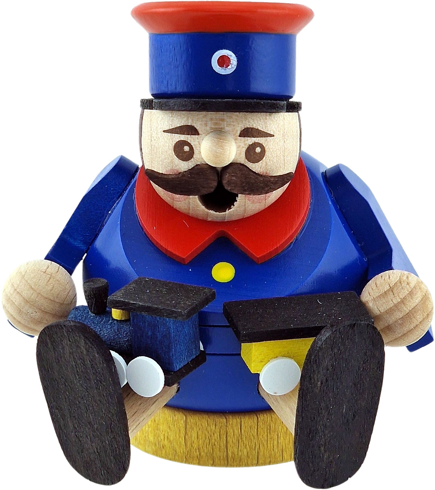 Richard Gläser Minikugelrauchmann Modellbahnfreund sitzend