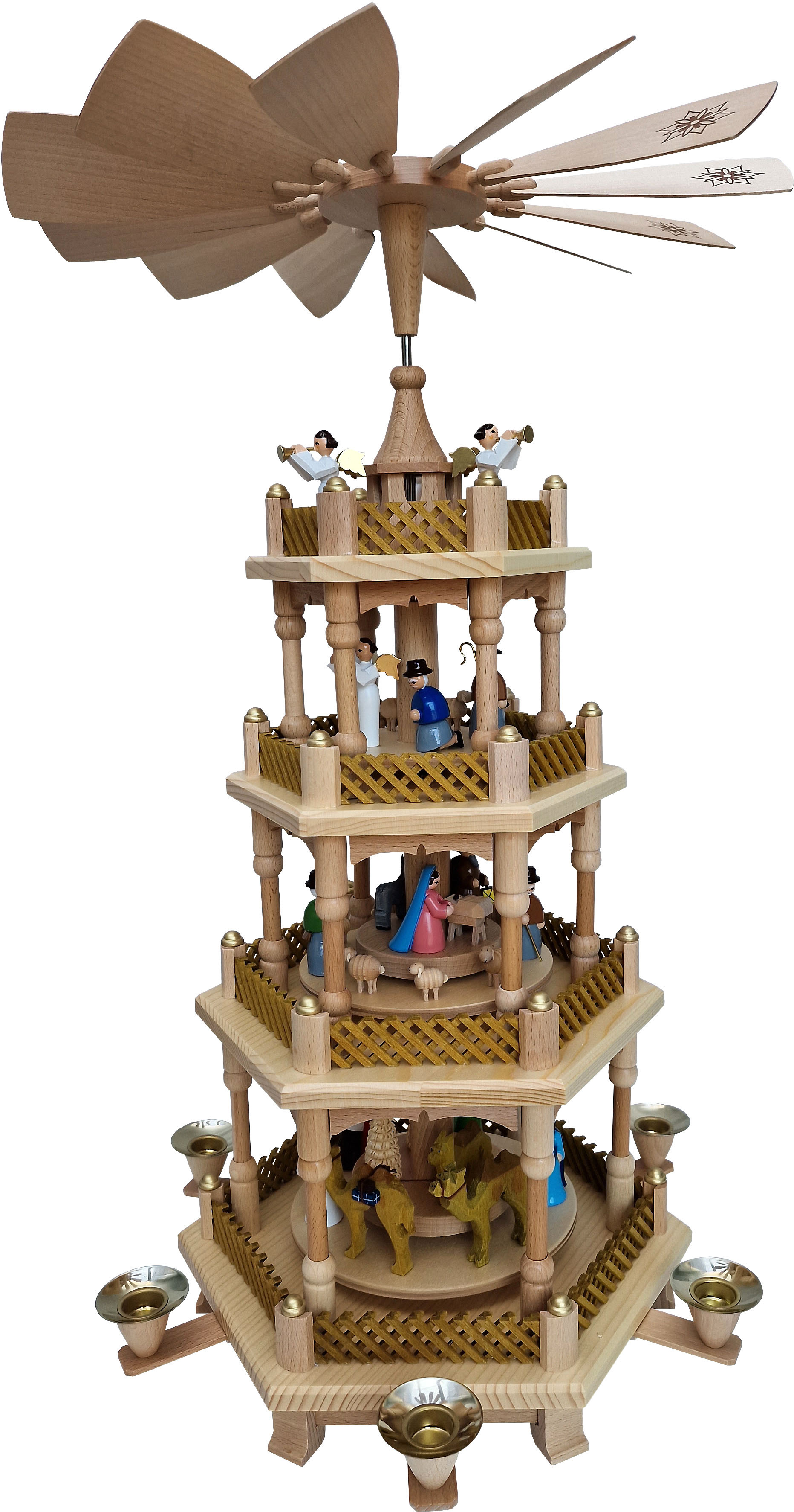 Richard Gläser Weihnachtspyramide Christi Geburt, 3-stöckig, bunt für 445,90 €