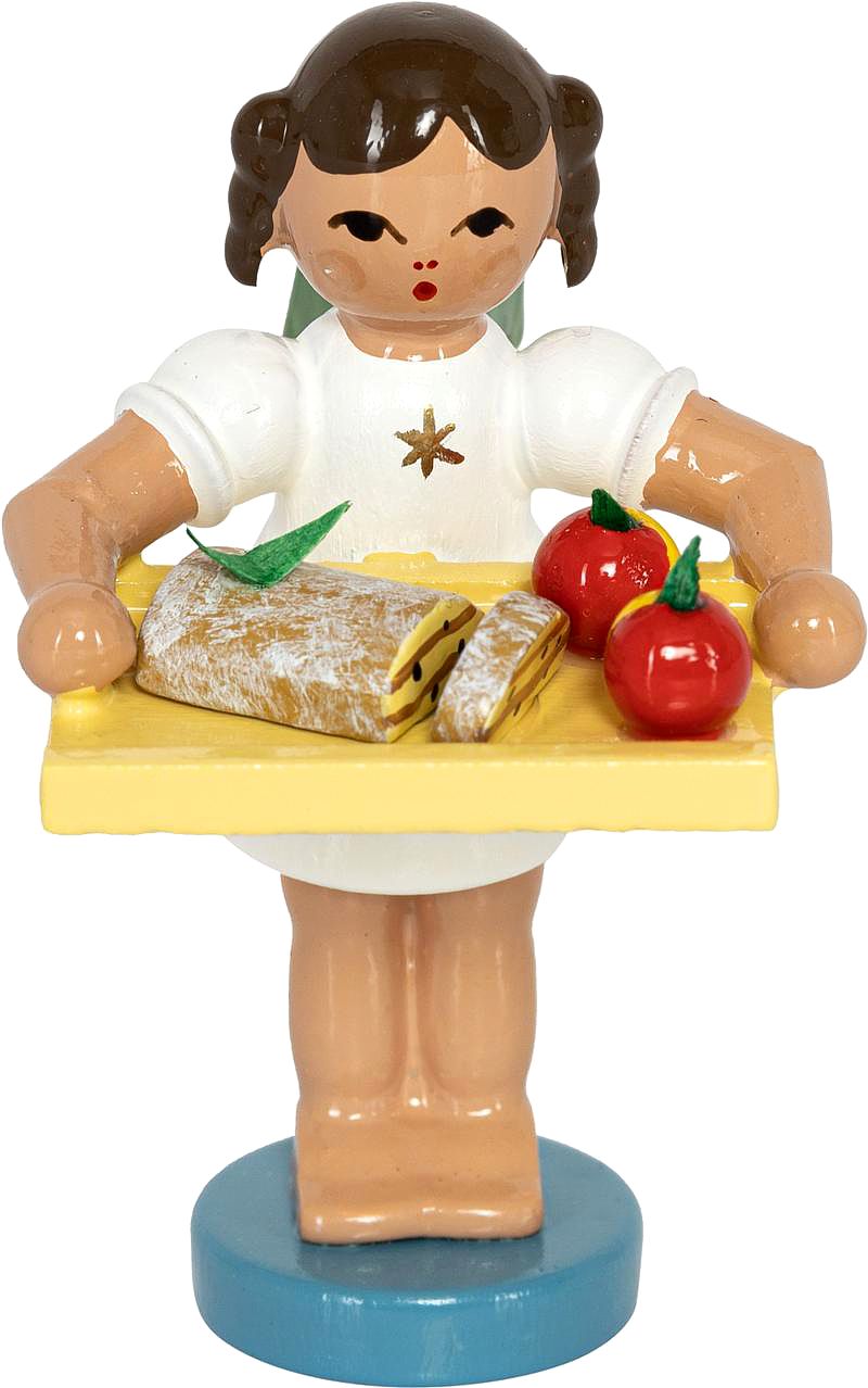 Richard Glässer Bäckerengel mit Apfelstrudel, farbig