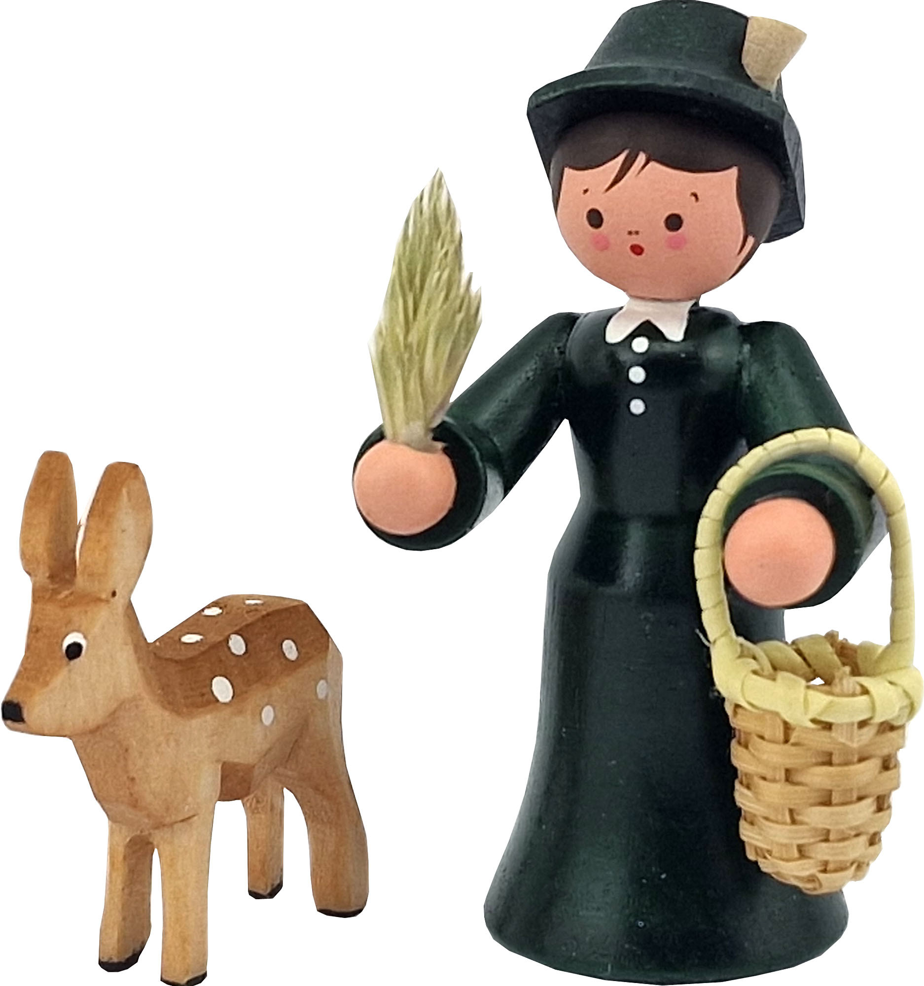 Romy Thiel Jägersfrau mit Reh, bunt