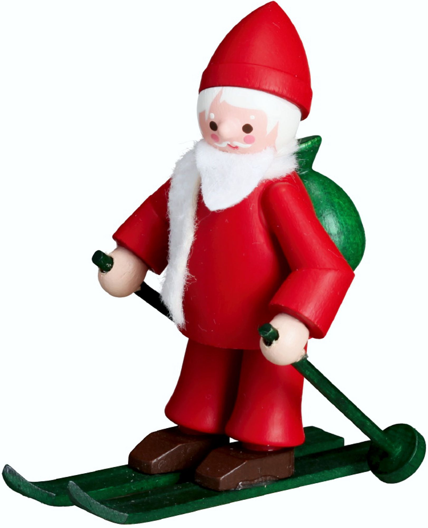 Romy Thiel Nikolaus auf Ski - bunt