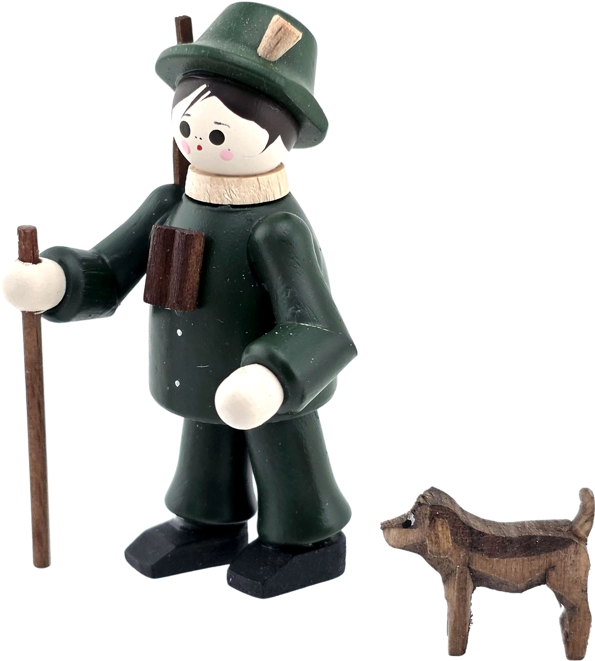 Romy Thiel Jäger mit Hund, grün