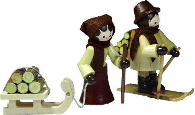Romy Thiel Holzleute, winterlich - klein, natur Romy Thiel Holzleute, winterlich - klein, natur