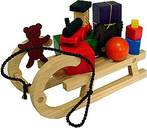 Krauß Schlitten mit Geschenken