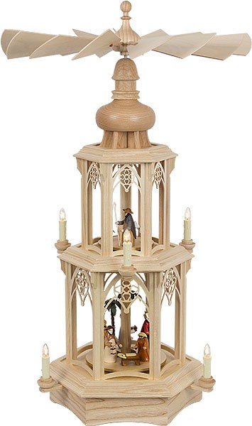 Holger Seidel Pyramide gotisch einf. Ausführung - Krippe, elektrisch