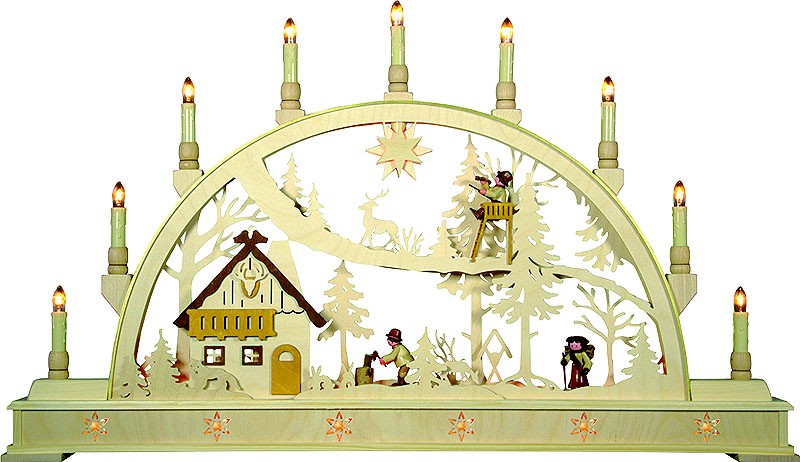 Holger Seidel Schwibbogen Forsthaus 78cm