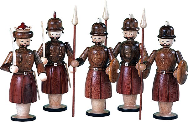 Soldiers sorted, 5 pieces Soldiers sorted, 5 pieces