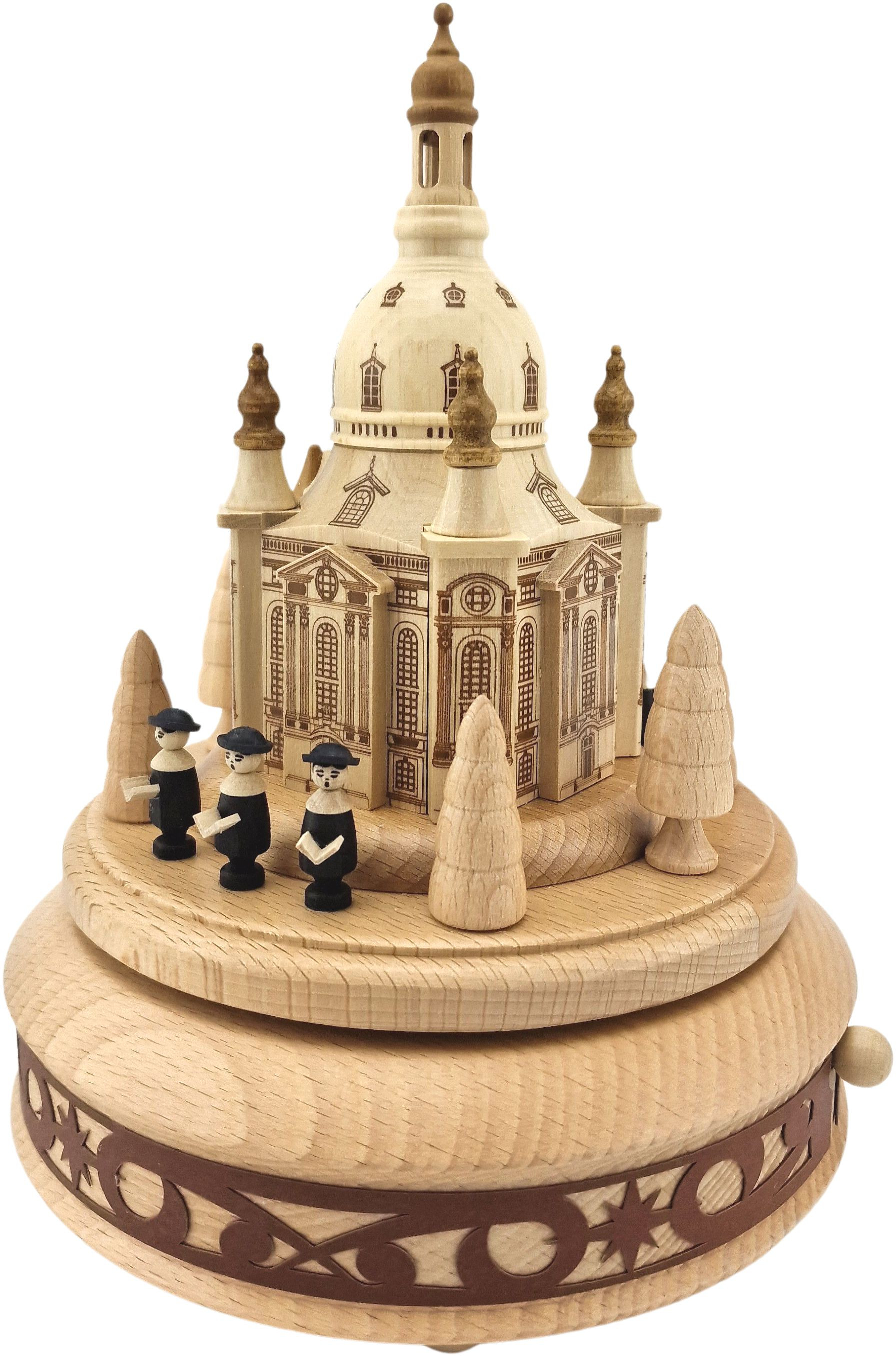 Zeidler Spieldose Dresdner Frauenkirche mit Sängern natur - Stille Nacht