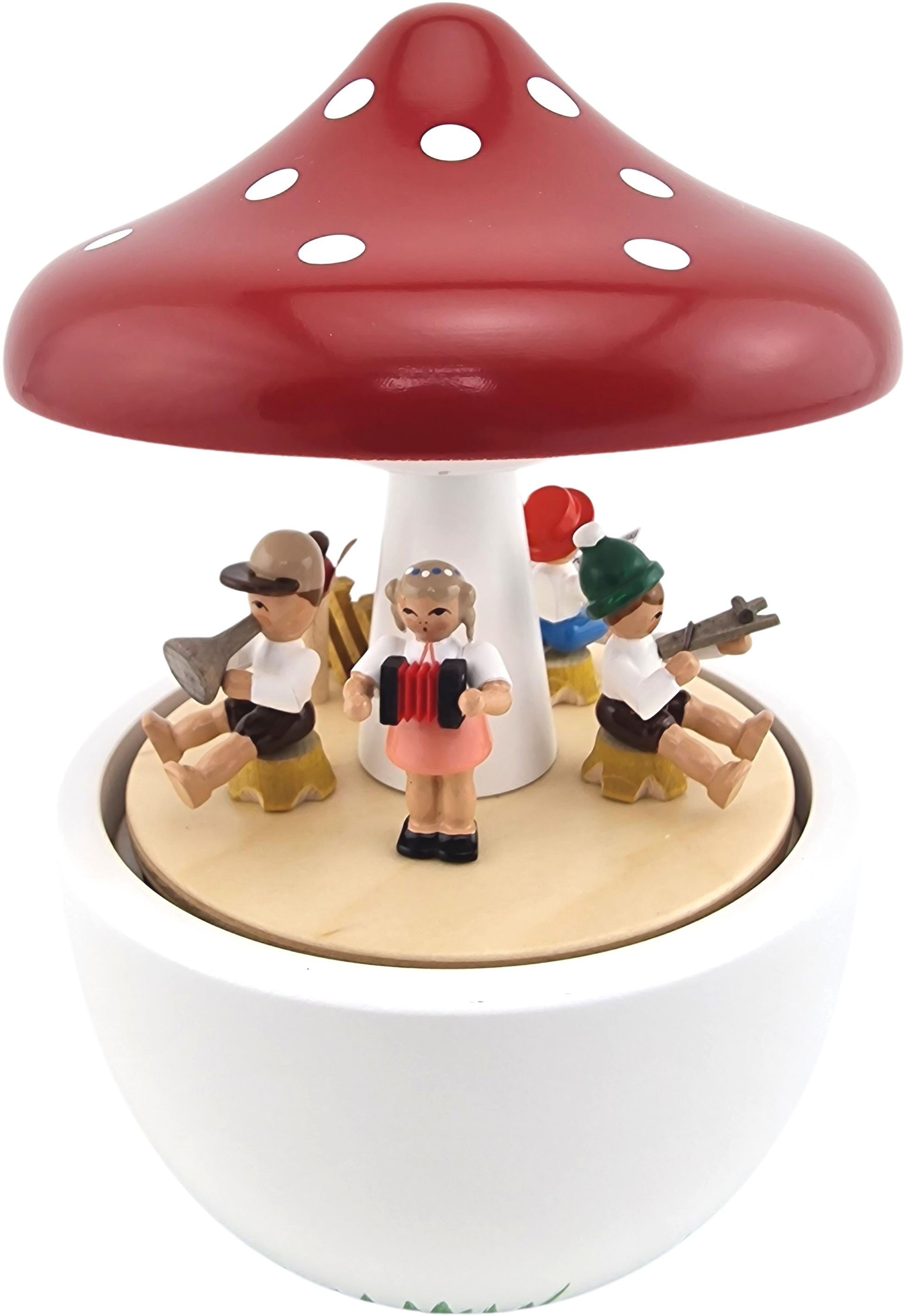 Richard Glässer Spieldose Pilz, 18er Spielwerk - Its a small World