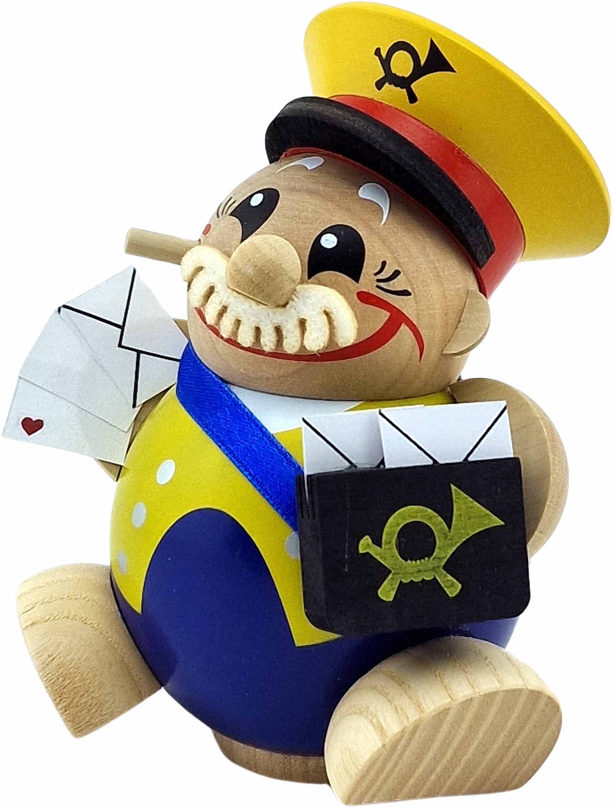Seiffener Volkskunst eG Kugelräucherfigur Postbote