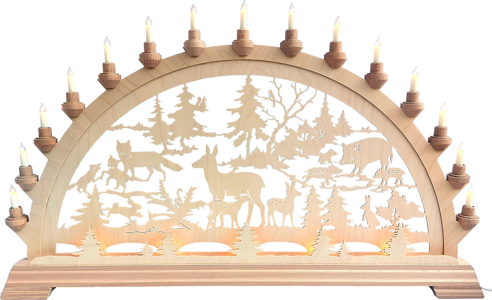 Taulin Schwibbogen Waldidyll 84cm mit Vorbeleuchtung