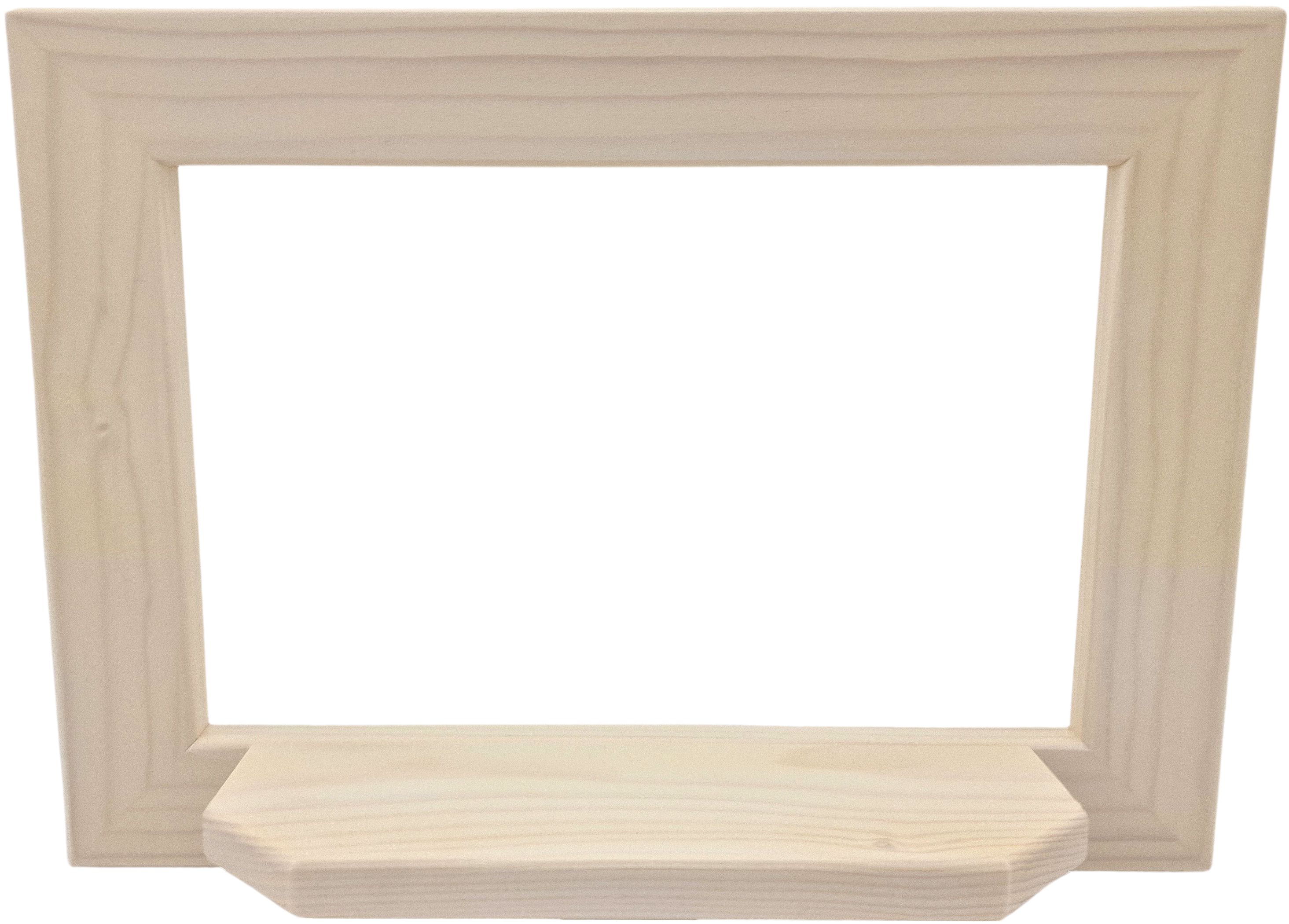 Tischlerei Stephani Wandrahmen breit mit Podest weiß transparent - 24 x 33 cm