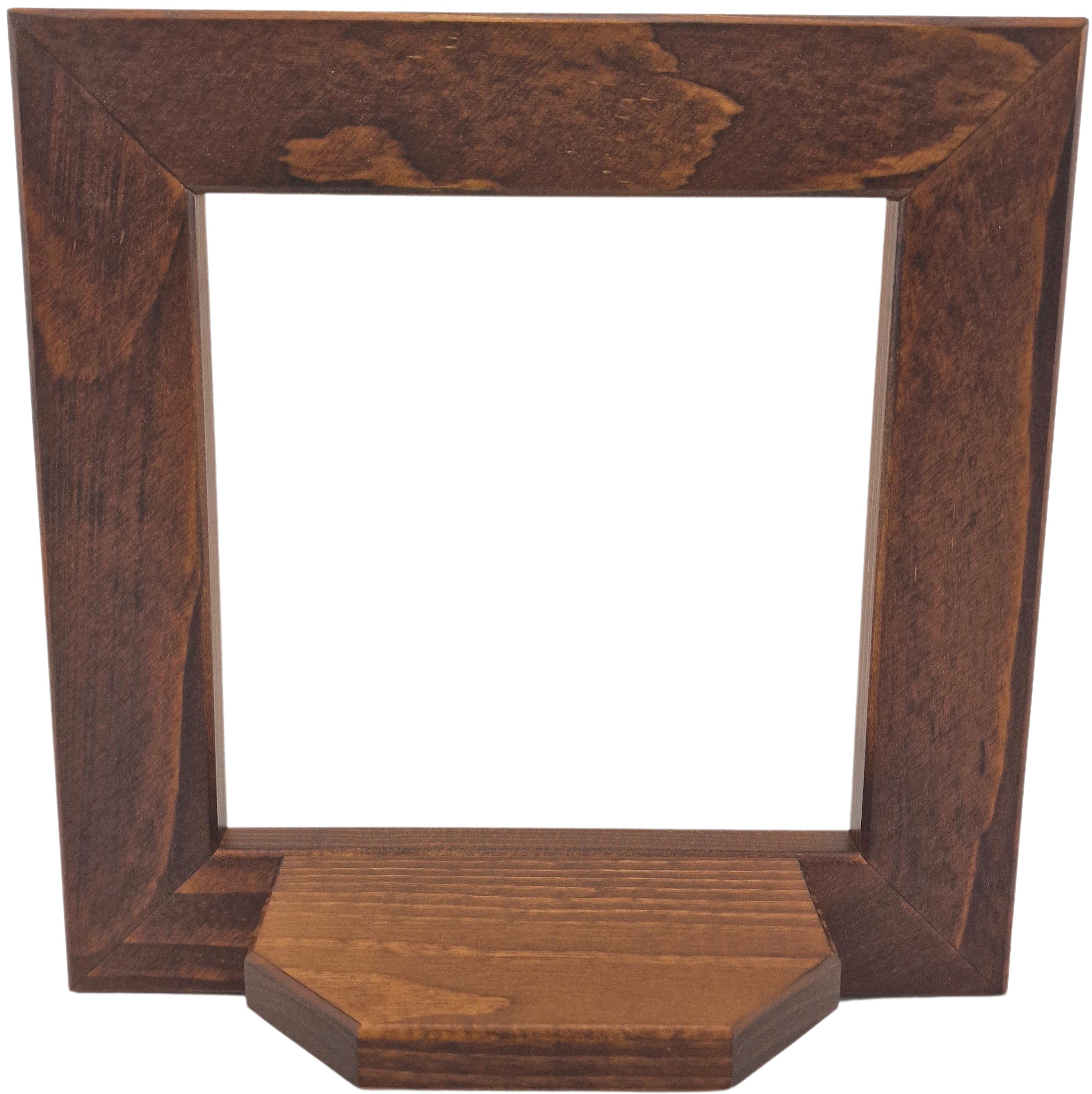 Tischlerei Stephani Wandrahmen groß mit Podest braun - 24 x 24 cm