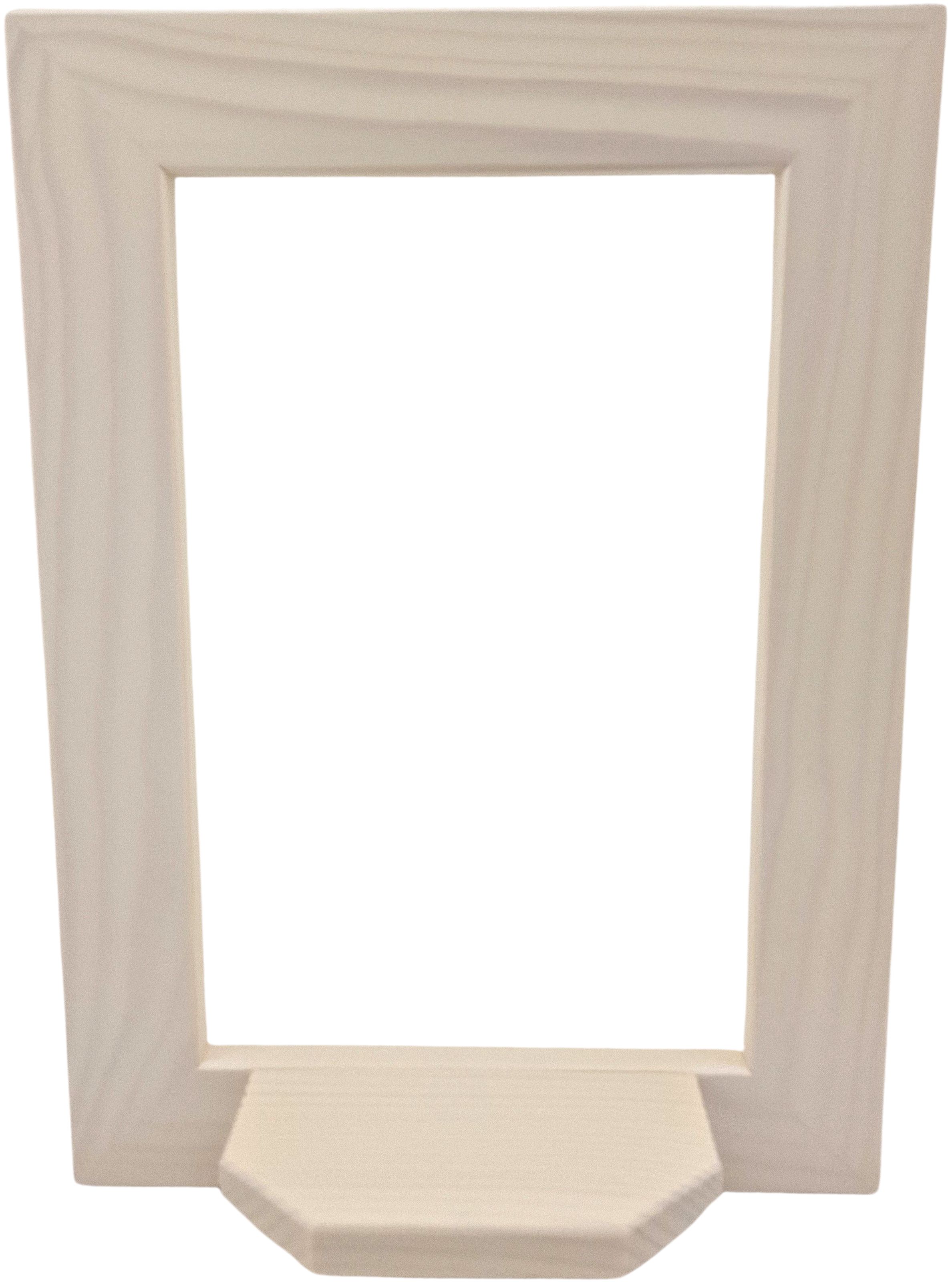 Tischlerei Stephani Wandrahmen hoch mit Podest weiß transparent - 33 x 24 cm
