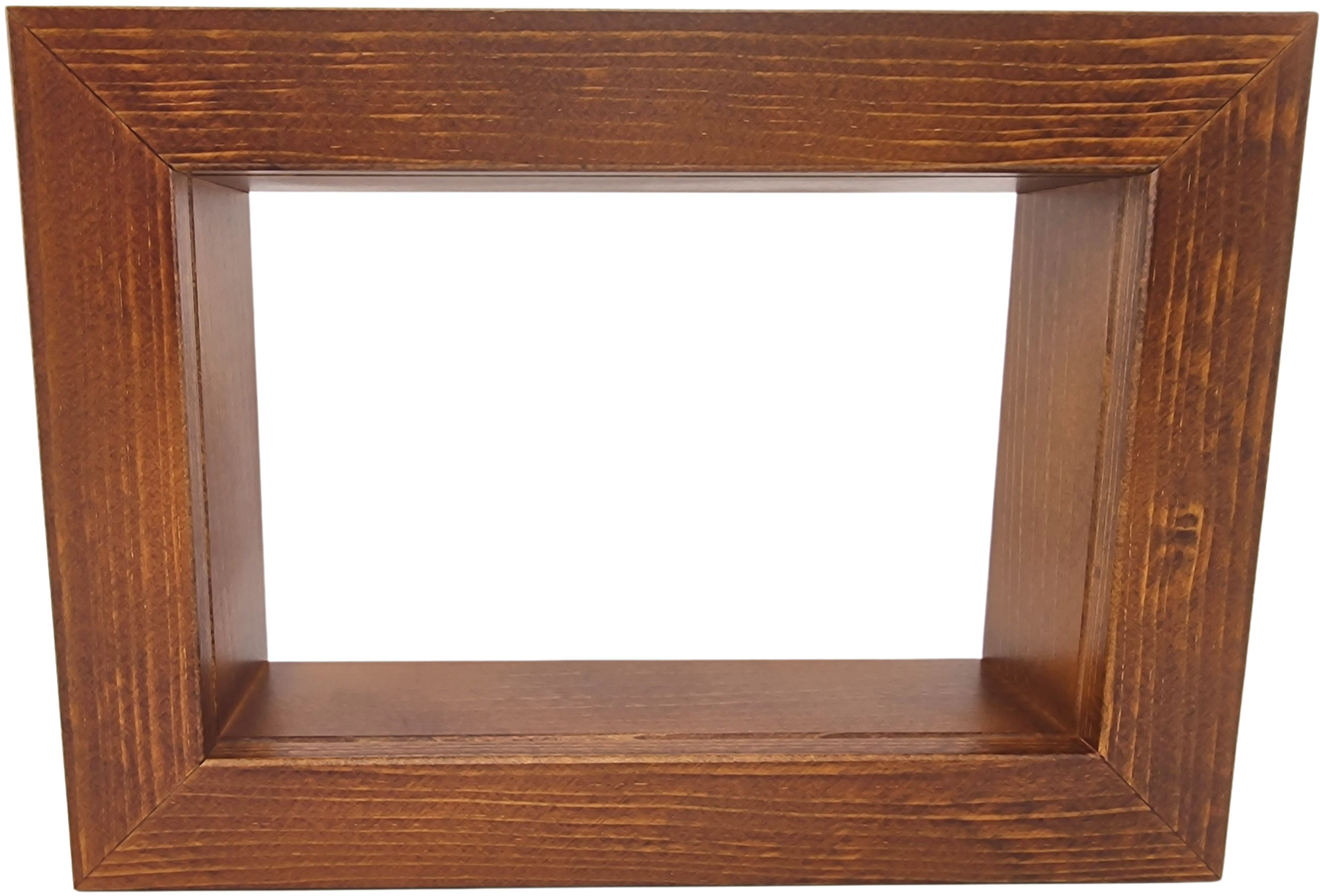 Tischlerei Stephani Wandrahmen Kastenrahmen rechteckig braun - 33 x 24 cm