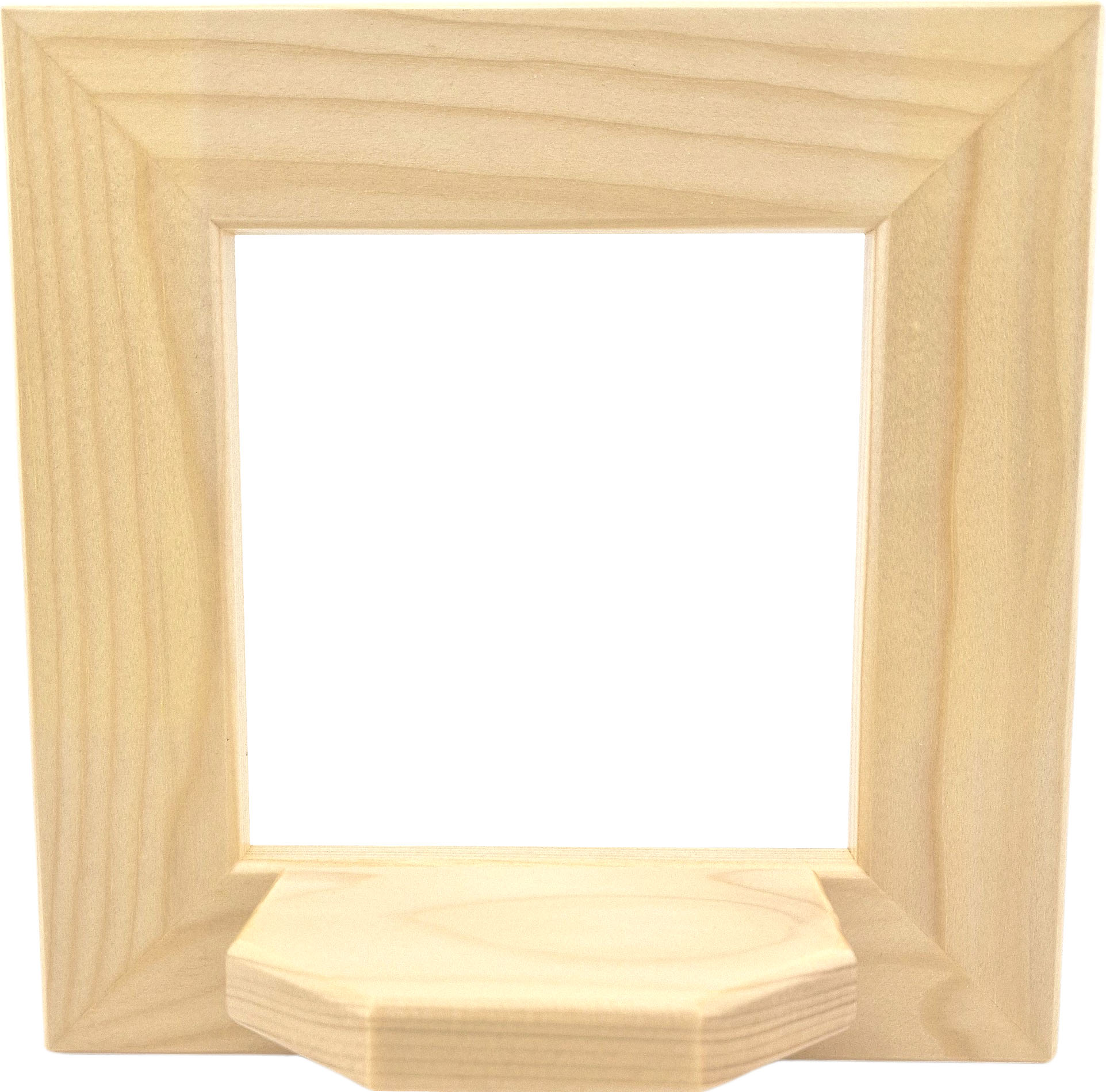 Tischlerei Stephani Wandrahmen klein mit Podest natur - 20 x 20 cm