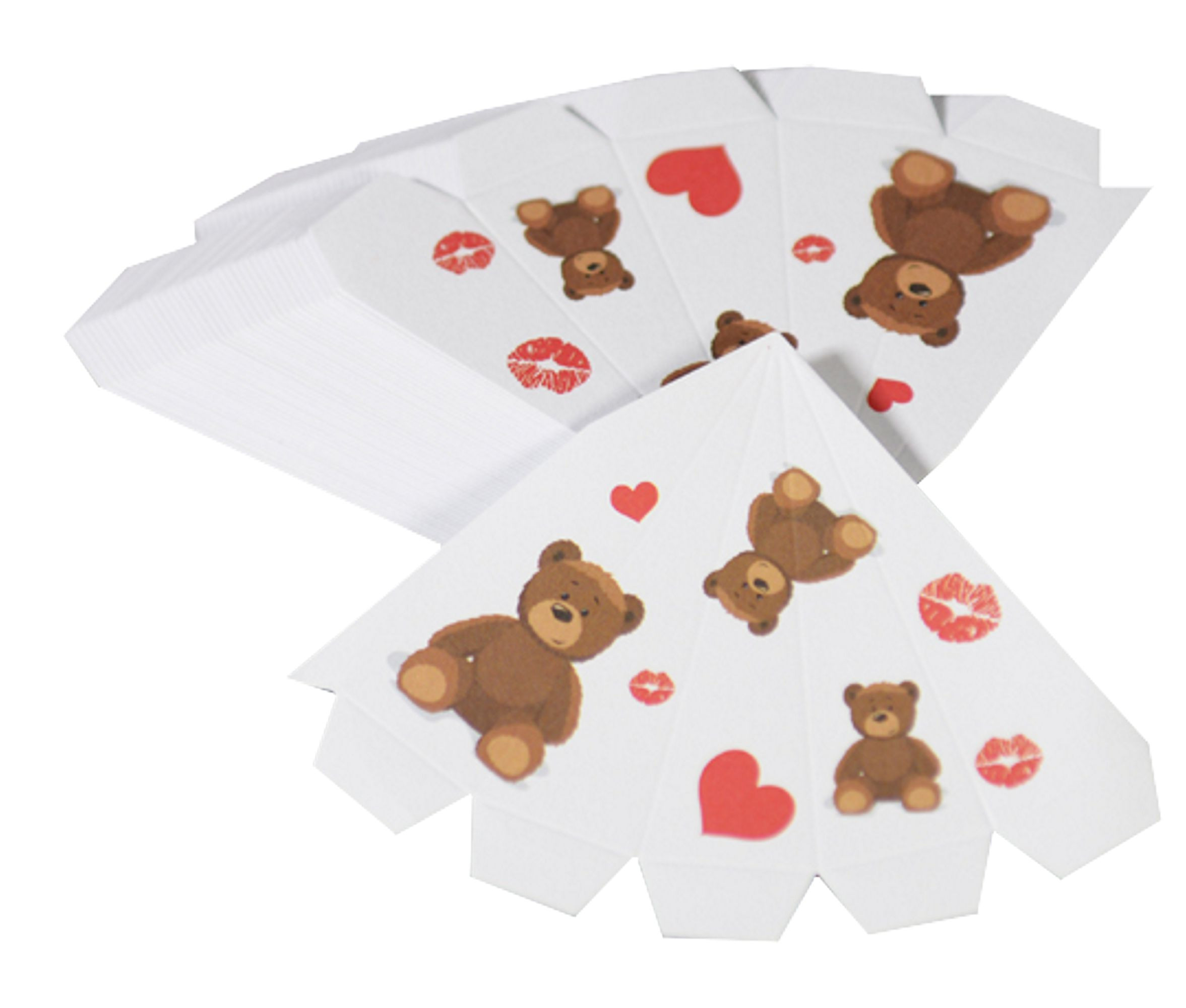 Bastelset 3er-Set Marienberger Adventssterne - Teddy Kuss, weiß