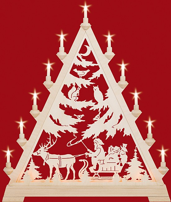 Taulin Große Spitze - Nikolaus mit Schlitten mit Vorbeleuchtung