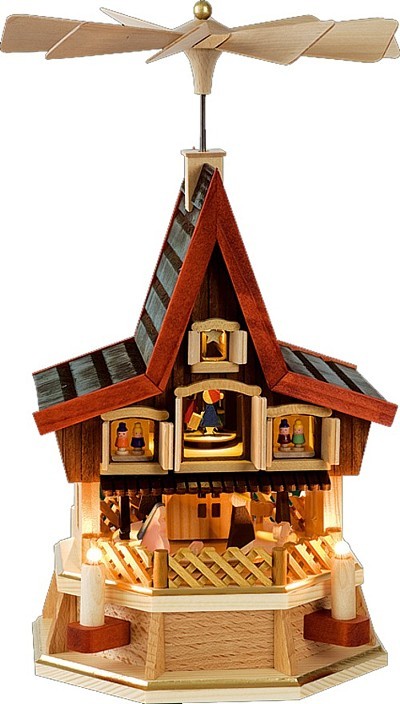 Richard Glässer Adventshaus, mini, elektrisch beleuchtet
