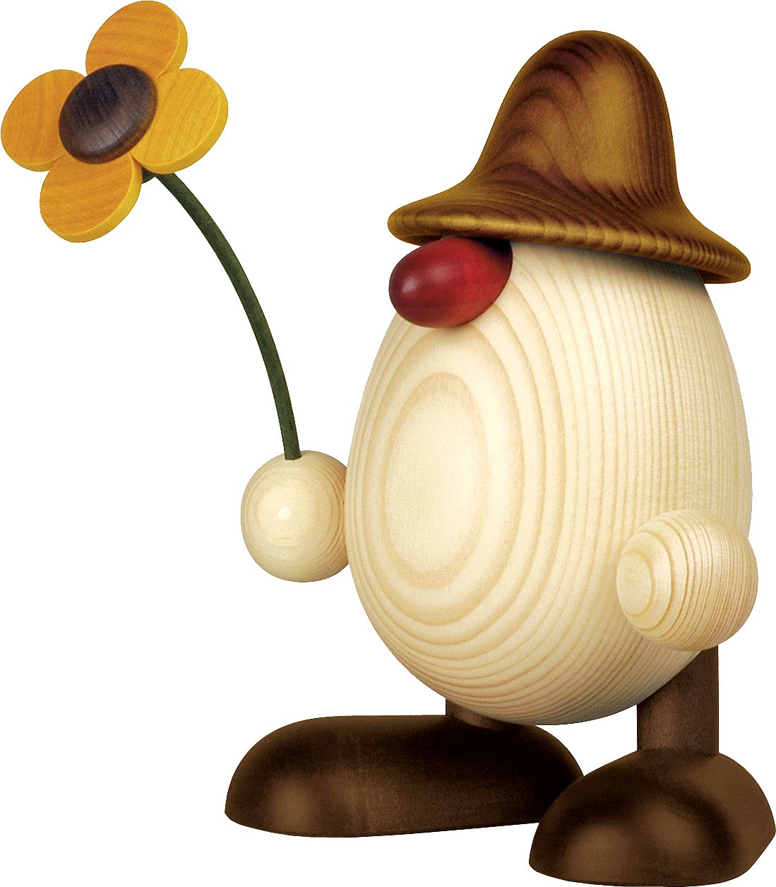 Björn Köhler Eierkopf Vater Rudi mit Blume winkend, braun